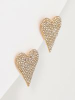 עגילי לב מעוטרים