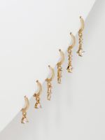 סט 3 זוגות עגילי חישוק