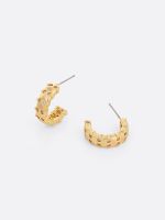 עגילי חצי חישוק מעוטרים