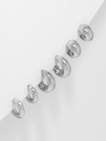 סט 3 זוגות עגילי חישוק