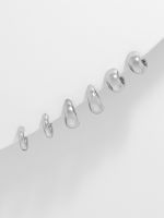 סט 3 זוגות עגילי חישוק