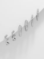 סט 3 זוגות עגילי חישוק