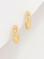 עגילי חישוק בציפוי זהב 14K