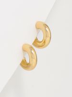 עגילי חישוק בציפוי זהב 14K