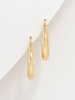 עגילי חישוק בציפוי זהב 14K