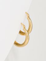 עגילי חישוק בציפוי זהב 14K