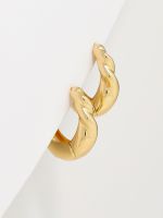 עגילי חישוק בציפוי זהב 14K