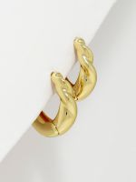 עגילי חישוק בציפוי זהב 14K