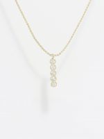 שרשרת עם תליון זירקונים בציפוי זהב 14K