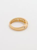 טבעת משובצת בציפוי זהב 14K