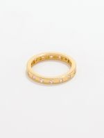 טבעת משובצת בציפוי זהב 14K