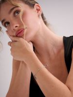 צמיד כסף 925 משובץ