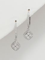 עגילי חישוק משובצים מכסף 925 עם תליון