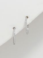 עגילי חישוק משובצים מכסף 925