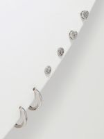 סט 3 עגילים צמודים מכסף 925