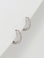 עגילי חישוק משובצים מכסף 925