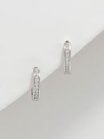 עגילי חישוק משובצים מכסף 925