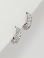 עגילי חישוק משובצים מכסף 925