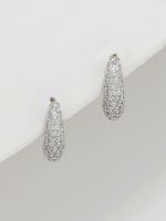 עגילי חישוק משובצים מכסף 925