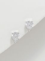 עגילים משובצים מכסף 925