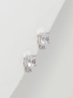 עגילים משובצים מכסף 925