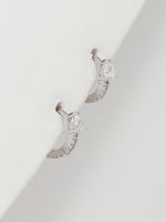 עגילי חישוק משובצים מכסף 925