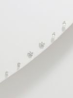 סט 3 עגילים צמודים מכסף 925