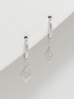 עגילי חישוק עם תליון מכסף 925