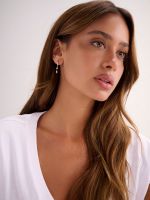 עגילי כסף 925 משובצים