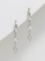 עגילי כסף 925 משובצים