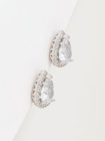 עגילי טיפה משובצים מכסף 925