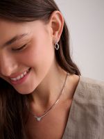 עגילים ארוכים משובצים מכסף 925