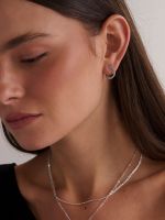 עגילי חישוק משובצים מכסף 925