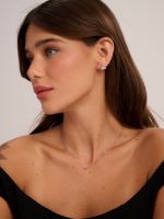 עגילי זירקון צמודים מכסף 925