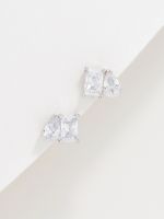 עגילי זירקון צמודים מכסף 925