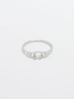 טבעת כסף 925 בשיבוץ מדורג