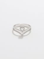 טבעת כסף 925 כפולה