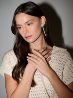 טבעת כסף 925 משובצת