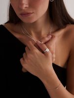 טבעת חותם משובצת מכסף 925