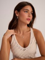 שרשרת עם תליון משובץ מכסף 925